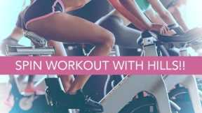 15 Minute Indoor Cycling Class (SPIN WORKOUT WITH HILLS!!)