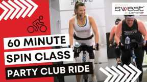 60 Min Spin® Workout | High Intensity Indoor Cycling PARTY Club Ride (2 Instructors Class)