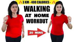 Beginner’s 20 Mins FAST Walking AT Home For Weight Loss 🔥 400 CALORIES Fat Burning Cardio Workout