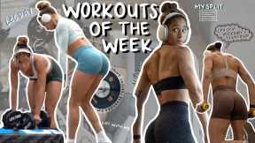 WEEK OF WORKOUTS | MY CURRENT SPLIT | Upper / Lower body workouts | Warm up & Cool down | Lift w/ me