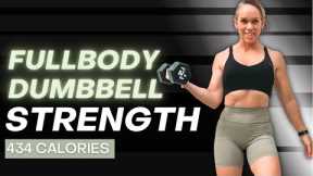 FULL BODY DUMBBELL STRENGTH WORKOUT at home - No Jumping