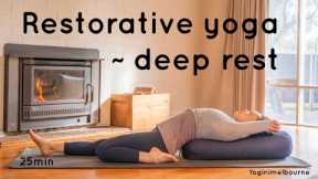 Restorative yoga | deep rest | whole body | 25min