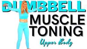💪At Home ARM TONING Workout - with WEIGHTS💪ARMS SHOULDERS BACK TONING💪UPPER BODY DUMBBELL WORKOUT💪