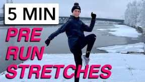 5 MIN Pre-Run Stretches for Winter Running