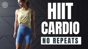 Extreme HIIT Cardio Workout // No Repeats (No Equipment)
