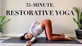 Restorative Yoga + Meditation | No Props 35-Minute Relaxing Practice