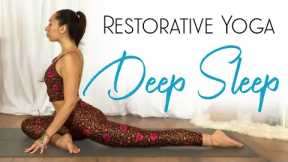 20 Minute Restorative Yoga ( BEST Yoga for DEEP SLEEP )