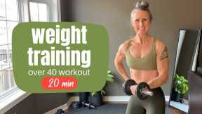 WEIGHT TRAINING workout over 40 female 🔴 20min EIGHT