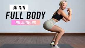 30 MIN FULL BODY HIIT - No Jumping Cardio Workout (Low Impact, No Equipment, No repeat)