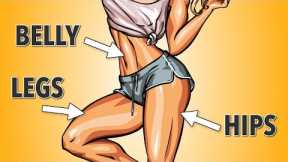 28-DAY LEGS + BELLY + HIPS CHALLENGE – FAT LOSS HOME EXERCISES