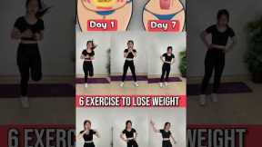 6 Exercise To Lose Weight | Home Fitness Challenge #shorts #exercise #tiktokchallenge