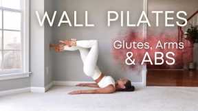 Wall Pilates Beginner Workout with Weights | 20 Min Pilates Glutes, Abs, and Arms