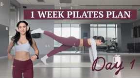 Day 1 Pilates Plan // strong & toned abs // beginner friendly Pilates Challenge
