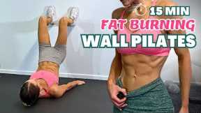 15 Min FAT BURNING Wall Pilates Workout (Beginner Friendly)