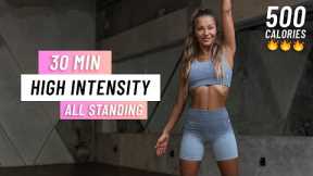 30 Min Full Body HIIT Workout - All Standing Cardio for Maximum Fat Burn (No Equipment)