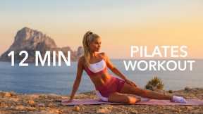 12 MIN PILATES WORKOUT - Slow Full Body Toning / Floor only, Low Impact