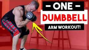 10 Min ONE Dumbbell Only At Home Arm Workout (Workouts With ONE Dumbbell) | Biceps & Triceps Workout