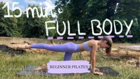 15MIN full body pilates workout for beginners // tone and lengthen your body // no equipment