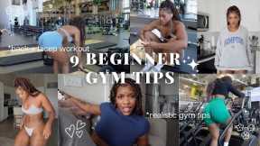 9 BEGINNER GYM TIPS | *realistic tips, full back + bicep workouts, gym anxiety advice