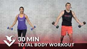 30 Minute Total Body Workout with Dumbbells - Home Strength Training Full Body Workout with Weights