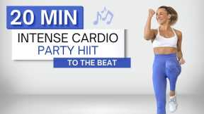 20 min CARDIO PARTY HIIT WORKOUT | To The Beat ♫ | No Squats or Lunges | Fun + High Intensity