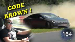 Tesla Model S Plaid violent high-speed spin-off at Nürburgring!