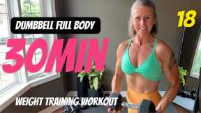 30 min Weight training at home! DUMBBELL WORKOUT full body