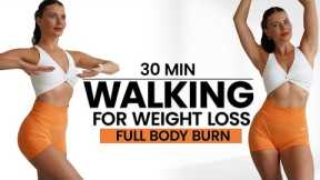 30 MIN WALKING EXERCISES FOR WEIGHT LOSS- No Jumping | Walk at Home | Lower Belly Fat Burn