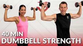 Dumbbell Full Body Workout Strength Training at Home for Women & Men - Total Body with Weights