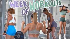 WEEK OF WORKOUTS | My weekly split | Gym tips/hacks | Train with Me