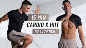 15 MIN FULL BODY CARDIO HIIT Workout - Burn Calories, No Equipment, Home Workout
