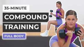 35-Minute Full Body Dumbbell Workout (Compound Exercises)