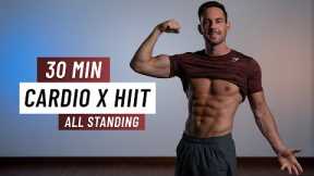 30 Min Cardio HIIT Workout - ALL STANDING - No Squats or Lunges