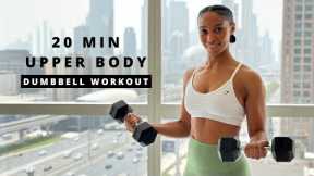 20 min Upper Body Dumbbell Workout (Strength & Tone)🔥