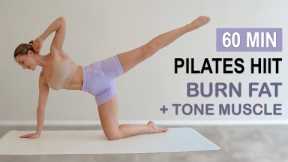 60 MIN PILATES HIIT | Burn Fat + Tone Muscle, Feel Strong + Balanced, No Repeat, Warm Up + Cool Down