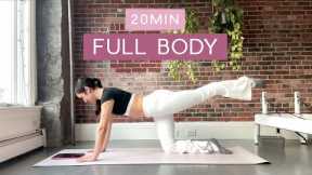20min full body Pilates workout // lean & toned + no repeats // BetterHelp Ad