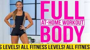 30 Minute Full Body At Home Workout *All Fitness Levels* Minimal Equipment Required!