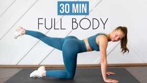 30 MIN FULL BODY WORKOUT - Apartment & Small Space Friendly (No Equipment, No Jumping)