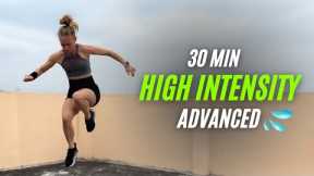 30 min Intense Killer HIIT - Full Body, Advanced, No equipment, No Repeat - Cardio Home Workout