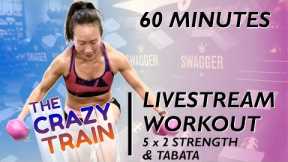 HIIT LIVE 142 - 60 MIN FULL BODY - 5x2 strength + Tabata - with dumbbells