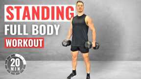 20 min STANDING DUMBBELL WORKOUT | Full Body | Strength Training