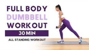 30 MIN FULL BODY DUMBBELL WORKOUT at Home - Toning & Strength | No Repeats
