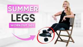 10-Minute Seated Leg Workout For Women Over 50! Slim & Tone Legs At Home