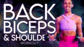 30 Minute Back, Biceps, & Shoulders Workout | FLEX - Day 19