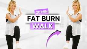 20 Minute Fat Burning Walking Workout | Walking Exercise For Weight Loss!