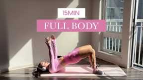 15MIN Hourglass Full Body Pilates // everyday tone & strengthen // no equipment & beginner friendly