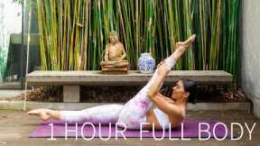 1 HOUR FULL BODY WORKOUT || Full Length Intermediate Pilates Class