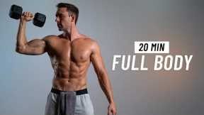 20 Min Full Body Dumbbell Workout (Strength Training)