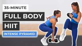 35-Minute Full Body Dumbbell HIIT Workout (Intense Pyramid)