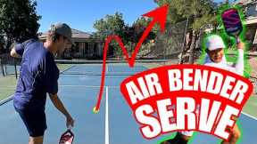 The NEW spin serve in pickleball | AIR BENDER SERVE